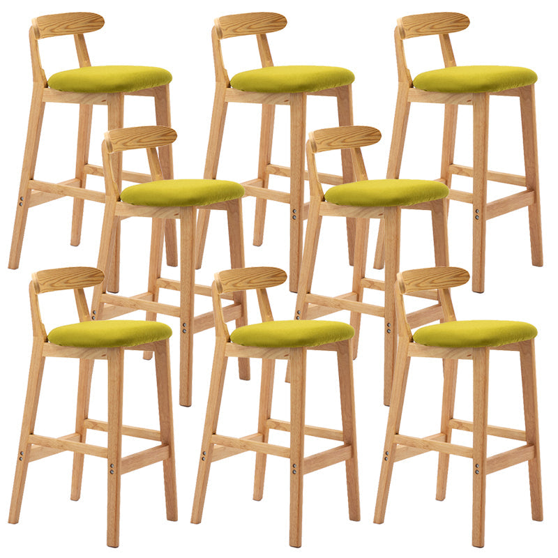 Modern Milk Tea Shop Low Back Stool Matte Finish Upholstered Bar Stools Light Green 8 Piece Set Clearhalo 'Bar Furniture' 'Bar Stools' 'bar_stools' 'furn' 'furn_bar_stools' 'Furniture' 'Kitchen & Dining Furniture' 5832377