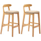 Modern Milk Tea Shop Low Back Stool Matte Finish Upholstered Bar Stools Khaki 2 Piece Set Clearhalo 'Bar Furniture' 'Bar Stools' 'bar_stools' 'furn' 'furn_bar_stools' 'Furniture' 'Kitchen & Dining Furniture' 5832378