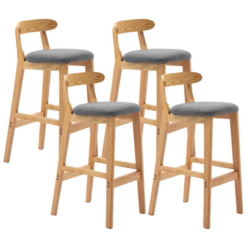 Modern Milk Tea Shop Low Back Stool Matte Finish Upholstered Bar Stools Smoke Gray 4 Piece Set Clearhalo 'Bar Furniture' 'Bar Stools' 'bar_stools' 'furn' 'furn_bar_stools' 'Furniture' 'Kitchen & Dining Furniture' 5832383