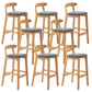 Modern Milk Tea Shop Low Back Stool Matte Finish Upholstered Bar Stools Smoke Gray 8 Piece Set Clearhalo 'Bar Furniture' 'Bar Stools' 'bar_stools' 'furn' 'furn_bar_stools' 'Furniture' 'Kitchen & Dining Furniture' 5832385