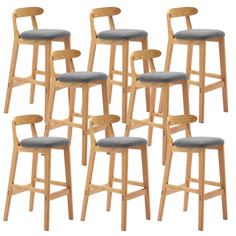 Modern Milk Tea Shop Low Back Stool Matte Finish Upholstered Bar Stools Smoke Gray 8 Piece Set Clearhalo 'Bar Furniture' 'Bar Stools' 'bar_stools' 'furn' 'furn_bar_stools' 'Furniture' 'Kitchen & Dining Furniture' 5832385