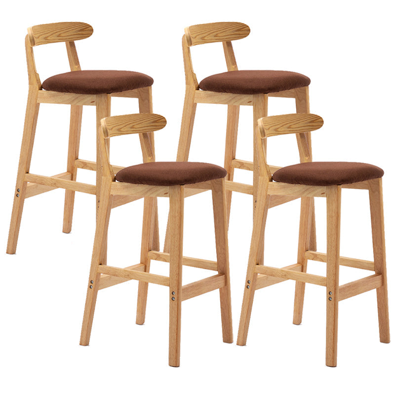 Modern Milk Tea Shop Low Back Stool Matte Finish Upholstered Bar Stools Coffee 4 Piece Set Clearhalo 'Bar Furniture' 'Bar Stools' 'bar_stools' 'furn' 'furn_bar_stools' 'Furniture' 'Kitchen & Dining Furniture' 5832387