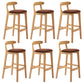 Modern Milk Tea Shop Low Back Stool Matte Finish Upholstered Bar Stools Coffee 6 Piece Set Clearhalo 'Bar Furniture' 'Bar Stools' 'bar_stools' 'furn' 'furn_bar_stools' 'Furniture' 'Kitchen & Dining Furniture' 5832388