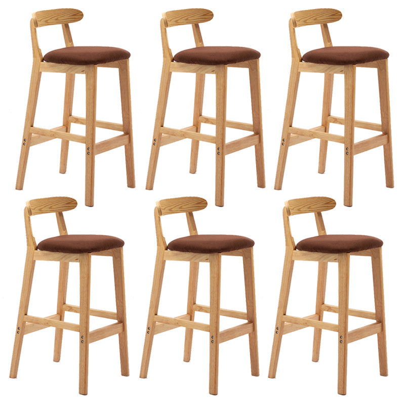 Modern Milk Tea Shop Low Back Stool Matte Finish Upholstered Bar Stools Coffee 6 Piece Set Clearhalo 'Bar Furniture' 'Bar Stools' 'bar_stools' 'furn' 'furn_bar_stools' 'Furniture' 'Kitchen & Dining Furniture' 5832388
