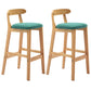Modern Milk Tea Shop Low Back Stool Matte Finish Upholstered Bar Stools Mint Green 2 Piece Set Clearhalo 'Bar Furniture' 'Bar Stools' 'bar_stools' 'furn' 'furn_bar_stools' 'Furniture' 'Kitchen & Dining Furniture' 5832390