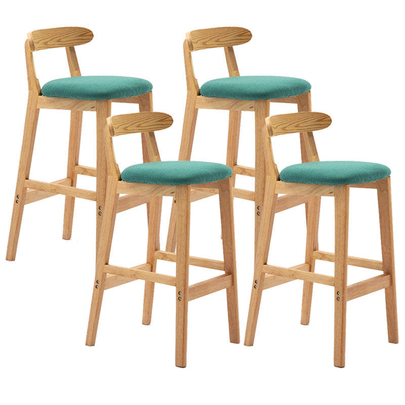 Modern Milk Tea Shop Low Back Stool Matte Finish Upholstered Bar Stools Mint Green 4 Piece Set Clearhalo 'Bar Furniture' 'Bar Stools' 'bar_stools' 'furn' 'furn_bar_stools' 'Furniture' 'Kitchen & Dining Furniture' 5832391