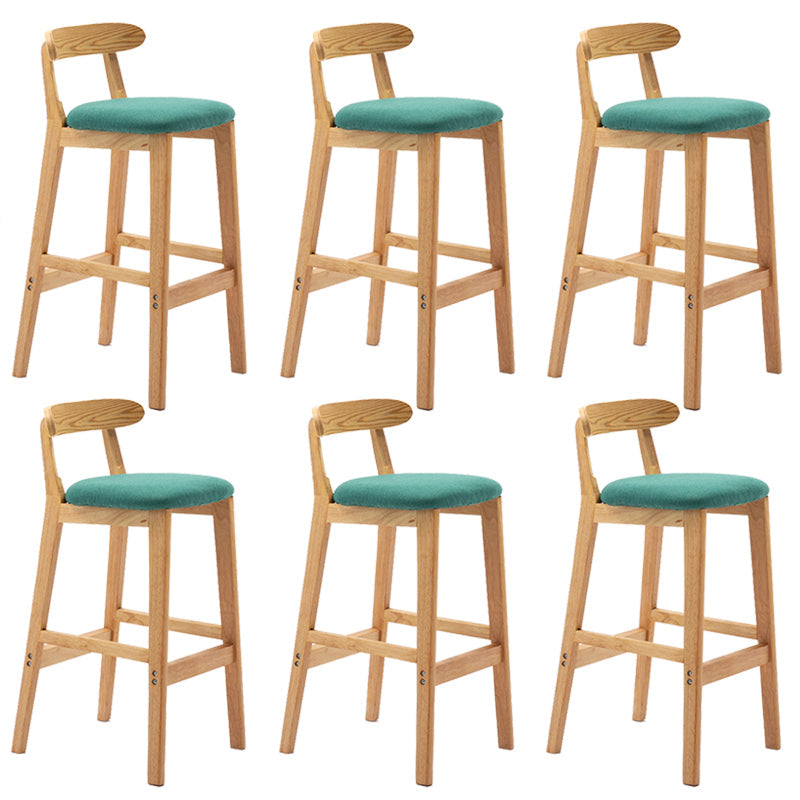 Modern Milk Tea Shop Low Back Stool Matte Finish Upholstered Bar Stools Mint Green 6 Piece Set Clearhalo 'Bar Furniture' 'Bar Stools' 'bar_stools' 'furn' 'furn_bar_stools' 'Furniture' 'Kitchen & Dining Furniture' 5832392