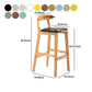 Modern Milk Tea Shop Low Back Stool Matte Finish Upholstered Bar Stools Clearhalo 'Bar Furniture' 'Bar Stools' 'bar_stools' 'furn' 'furn_bar_stools' 'Furniture' 'Kitchen & Dining Furniture' 5832394