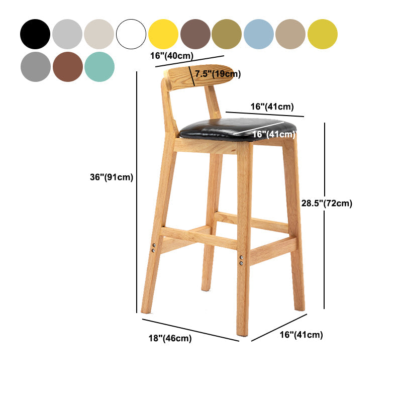Modern Milk Tea Shop Low Back Stool Matte Finish Upholstered Bar Stools Clearhalo 'Bar Furniture' 'Bar Stools' 'bar_stools' 'furn' 'furn_bar_stools' 'Furniture' 'Kitchen & Dining Furniture' 5832394