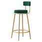 Scandinavian Round Seat Counter Stool Low Back Fabric Bar Stools Green 1 Piece Clearhalo 'Bar Furniture' 'Bar Stools' 'bar_stools' 'furn' 'furn_bar_stools' 'Furniture' 'Kitchen & Dining Furniture' 5832400