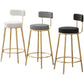 Scandinavian Round Seat Counter Stool Low Back Fabric Bar Stools Clearhalo 'Bar Furniture' 'Bar Stools' 'bar_stools' 'furn' 'furn_bar_stools' 'Furniture' 'Kitchen & Dining Furniture' 5832404