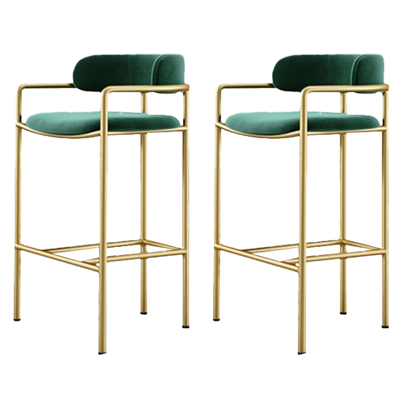 Taburete de barra armada de estilo glamoroso tela de la espalda baja para restaurante para restaurante