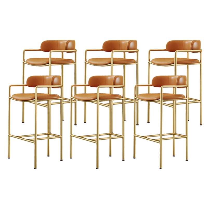Taburete de barra armada de estilo glamoroso tela de la espalda baja para restaurante para restaurante
