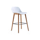 Sgabelli da bar senza braccio scandinavo sgabello da bassa schiena con 4 gambe di faggio