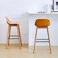 Sgabelli da bar senza braccio scandinavo sgabello da bassa schiena con 4 gambe di faggio