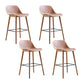 Sgabelli da bar senza braccio scandinavo sgabello da bassa schiena con 4 gambe di faggio