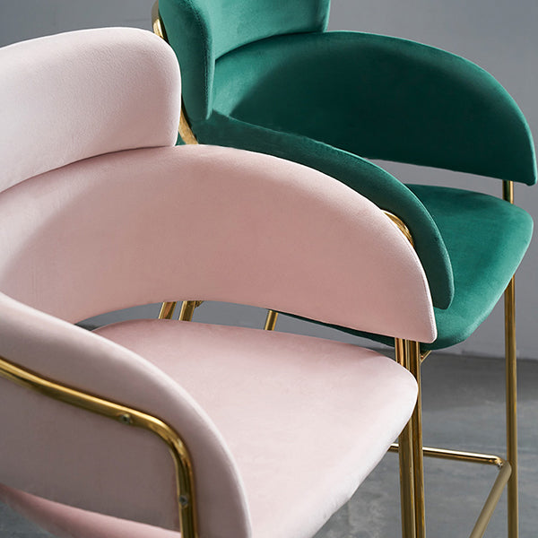 スカンジナビアのバケツシートバースツール生地の武装したバースツール4脚の脚