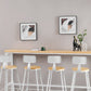 Contemporary Backless Counter Stool Pine Wood Armless Barstool with White Sled Base Clearhalo 'Bar Furniture' 'Bar Stools' 'bar_stools' 'furn' 'furn_bar_stools' 'Furniture' 'Kitchen & Dining Furniture' 5832546