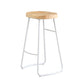 Contemporary Backless Counter Stool Pine Wood Armless Barstool with White Sled Base Clearhalo 'Bar Furniture' 'Bar Stools' 'bar_stools' 'furn' 'furn_bar_stools' 'Furniture' 'Kitchen & Dining Furniture' 5832550