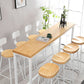 Contemporary Backless Counter Stool Pine Wood Armless Barstool with White Sled Base Clearhalo 'Bar Furniture' 'Bar Stools' 'bar_stools' 'furn' 'furn_bar_stools' 'Furniture' 'Kitchen & Dining Furniture' 5832554