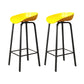 Plastic Bucket Seat Bar Stools Contemporary Low Back Barstool for Home