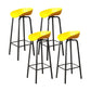Plastic Bucket Seat Bar Stools Contemporary Low Back Barstool for Home