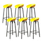 Plastic Bucket Seat Bar Stools Contemporary Low Back Barstool for Home
