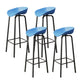 Plastic Bucket Seat Bar Stools Contemporary Low Back Barstool for Home