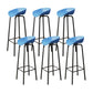 Plastic Bucket Seat Bar Stools Contemporary Low Back Barstool for Home