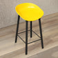 Plastic Bucket Seat Bar Stools Contemporary Low Back Barstool for Home
