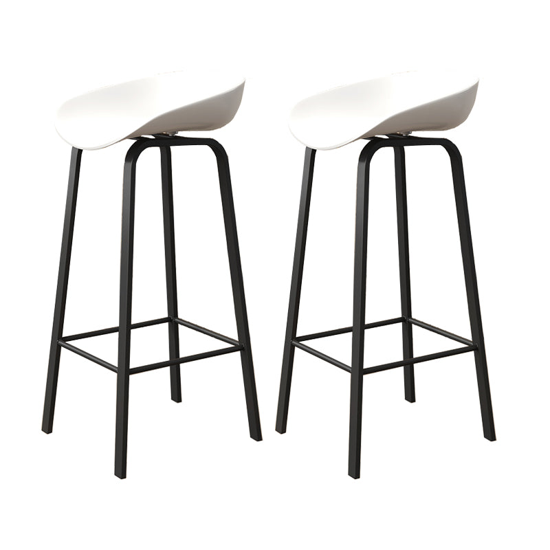 Plastic Bucket Seat Bar Stools Contemporary Low Back Barstool for Home