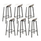 Plastic Bucket Seat Bar Stools Contemporary Low Back Barstool for Home