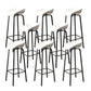 Plastic Bucket Seat Bar Stools Contemporary Low Back Barstool for Home