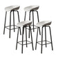 Plastic Bucket Seat Bar Stools Contemporary Low Back Barstool for Home