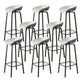 Plastic Bucket Seat Bar Stools Contemporary Low Back Barstool for Home