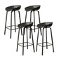 Plastic Bucket Seat Bar Stools Contemporary Low Back Barstool for Home