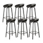 Plastic Bucket Seat Bar Stools Contemporary Low Back Barstool for Home