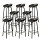 Plastic Bucket Seat Bar Stools Contemporary Low Back Barstool for Home
