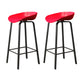 Plastic Bucket Seat Bar Stools Contemporary Low Back Barstool for Home