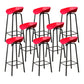 Plastic Bucket Seat Bar Stools Contemporary Low Back Barstool for Home