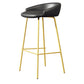 Faux Leather Bucket Seat Barstool Scandinavian Low Back Bar Stools