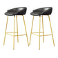 Faux Leather Bucket Seat Barstool Scandinavian Low Back Bar Stools