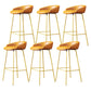 Faux Leather Bucket Seat Barstool Scandinavian Low Back Bar Stools