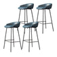 Faux Leather Bucket Seat Barstool Scandinavian Low Back Bar Stools