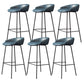 Faux Leather Bucket Seat Barstool Scandinavian Low Back Bar Stools