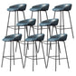 Faux Leather Bucket Seat Barstool Scandinavian Low Back Bar Stools
