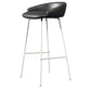 Faux Leather Bucket Seat Barstool Scandinavian Low Back Bar Stools