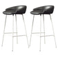 Faux Leather Bucket Seat Barstool Scandinavian Low Back Bar Stools