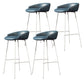 Faux Leather Bucket Seat Barstool Scandinavian Low Back Bar Stools
