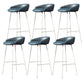 Faux Leather Bucket Seat Barstool Scandinavian Low Back Bar Stools